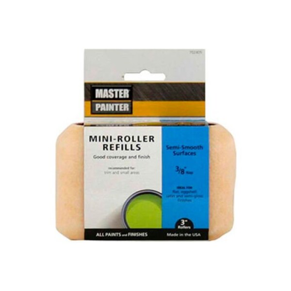 General Paint Master Painter 3" Select Specialty Roller Cover, 3/8" Nap, Knit, Semi Smooth, 2 Pack - 702405 702405 - main